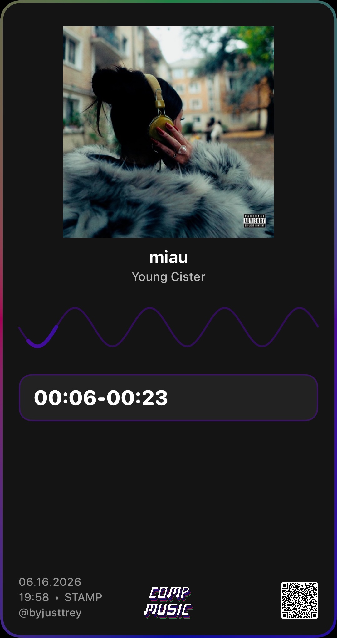 A COMP Stamp artifact for &ldquo;miau&rdquo; by Young Cister
