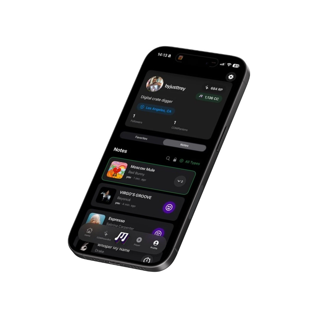 COMP app — profile & notes